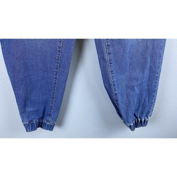 Blank NYC Size 28 Denim Womens Pull On Jogger Distressed Whiskering - Picture 3 of 10